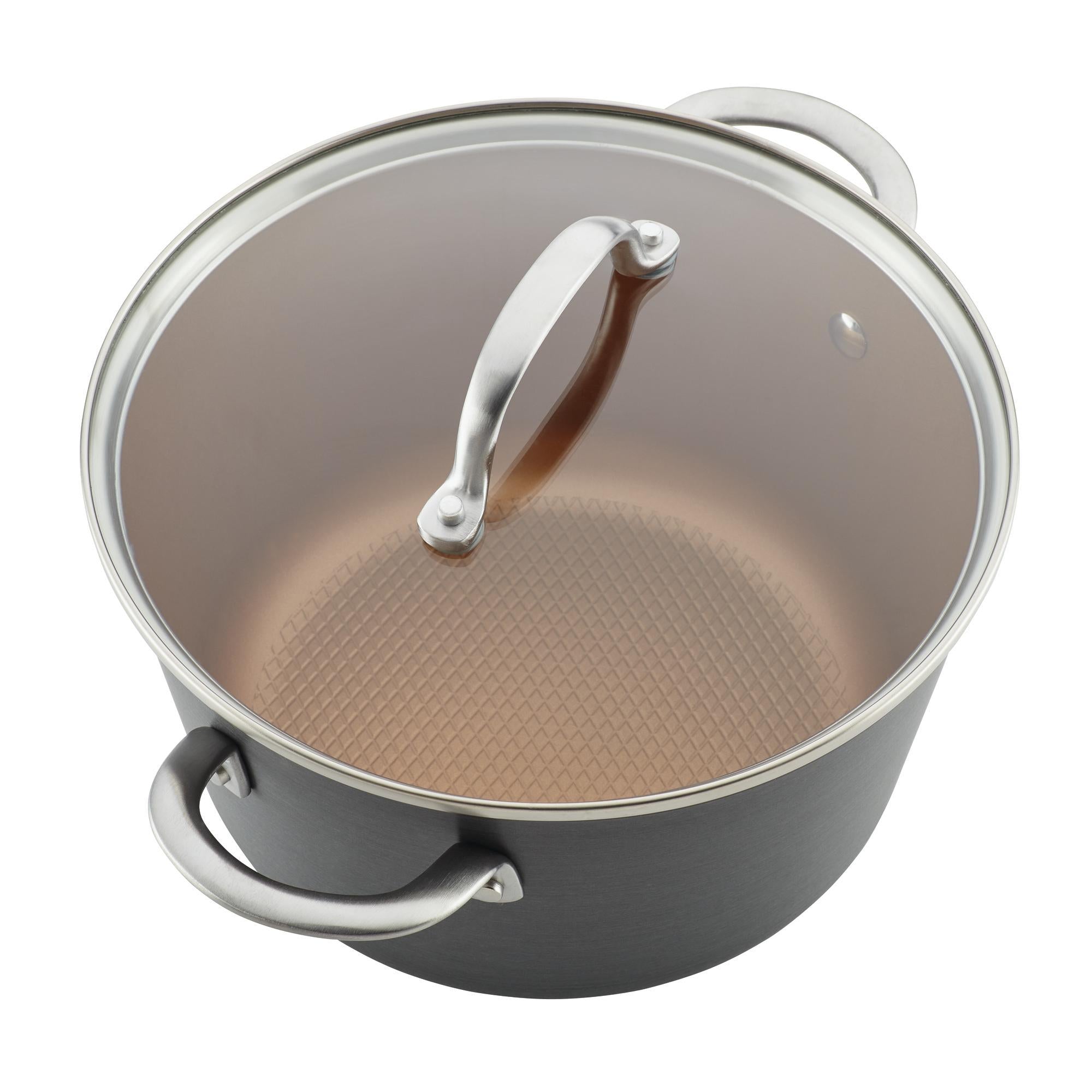 Ayesha Curry Hard Anodized Aluminum 10-Pc Cookware Set, Gray Copper