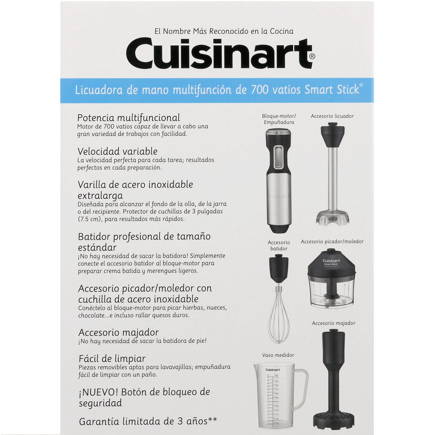 Cuisinart Smart Stick Variable Speed Hand Blender with Potato Masher